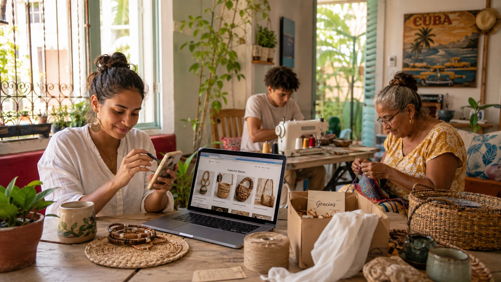 Cómo los artesanos cubanos construyen tiendas online desde sus casas